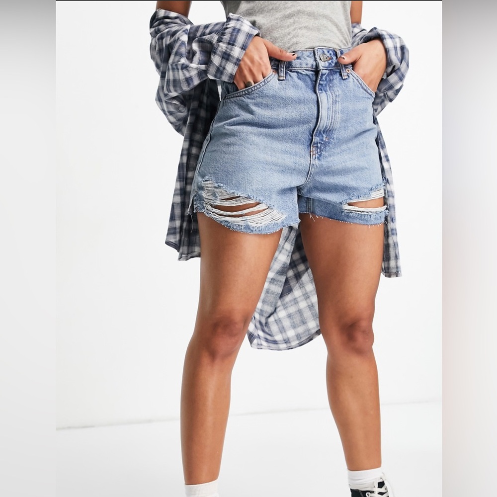 Top shop A-line Mom Shorts | distressed | High Wasit | US 10